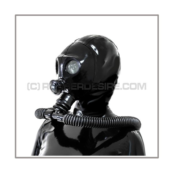 Deluxe NEORGA gasmask-zipperhood-system PROTECT-N with ringtube-set and rebreathing-bag